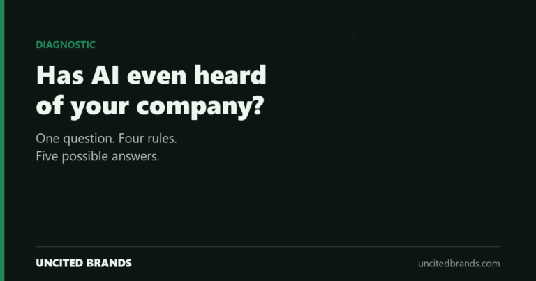 A five minute test for whether AI has heard of your company