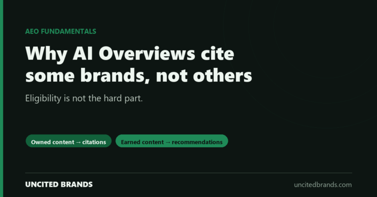 Owned content earns citations while earned content earns recommendations