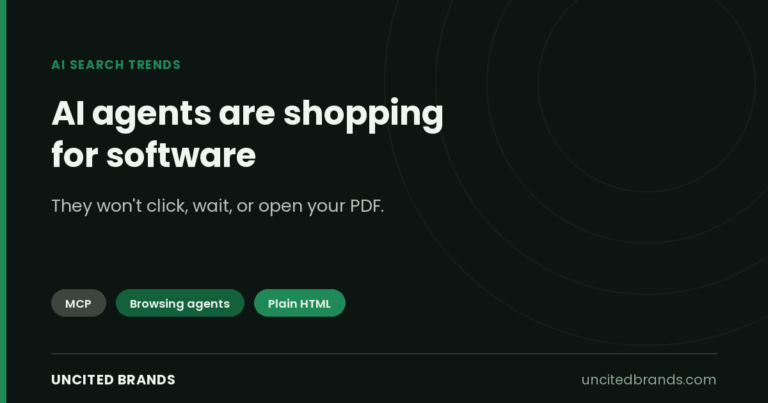 How a software agent evaluating your product differs from a human visitor