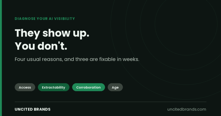 Four reasons a competitor is named in AI answers while your company is not
