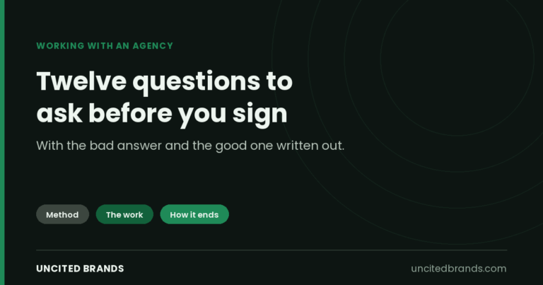 Twelve questions that separate an AEO agency with a method from one with a deck