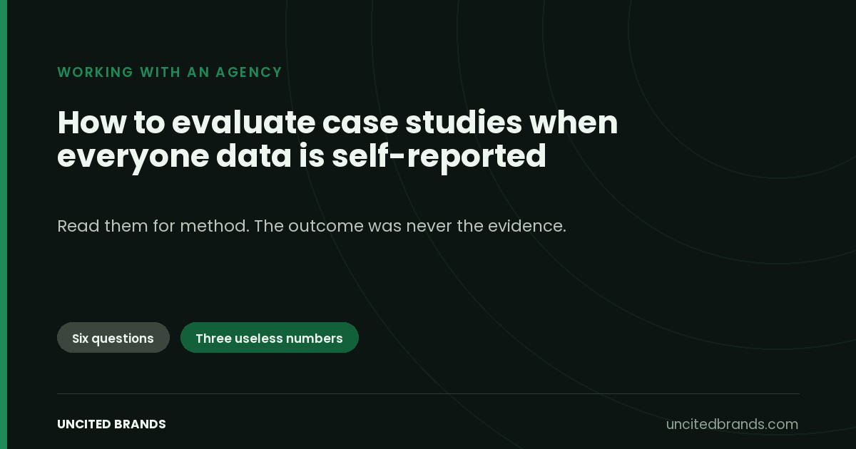 How to Evaluate Case Studies When Everyone’s Data Is Self-Reported